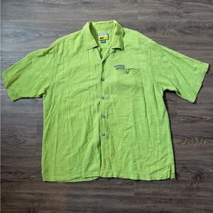 Vintage 90s Y2K Boss By I.G. Design Button Front Shirt Mens XL Green Woven